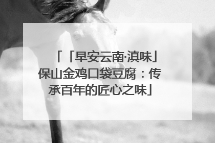 「早安云南·滇味」保山金鸡口袋豆腐：传承百年的匠心之味