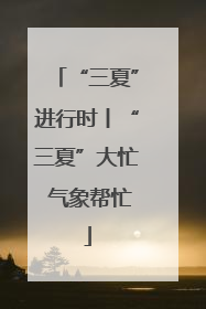 “三夏”进行时丨“三夏”大忙 气象帮忙