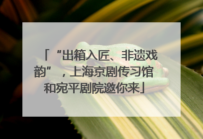“出箱入匠、非遗戏韵”，上海京剧传习馆和宛平剧院邀你来