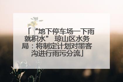 “地下停车场一下雨就积水” 琼山区水务局：将制定计划对墨客沟进行雨污分流