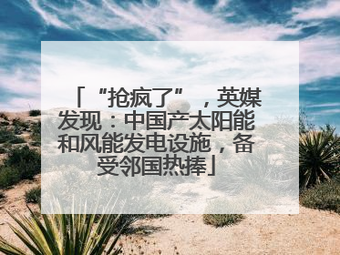 “抢疯了”，英媒发现：中国产太阳能和风能发电设施，备受邻国热捧