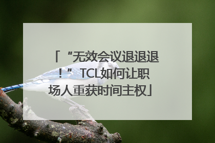 “无效会议退退退！”TCL如何让职场人重获时间主权