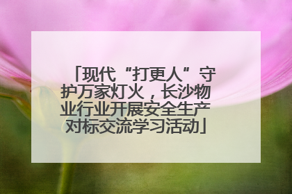现代“打更人”守护万家灯火，长沙物业行业开展安全生产对标交流学习活动