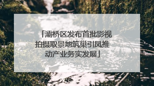 灞桥区发布首批影视拍摄取景地筑巢引凤推动产业务实发展
