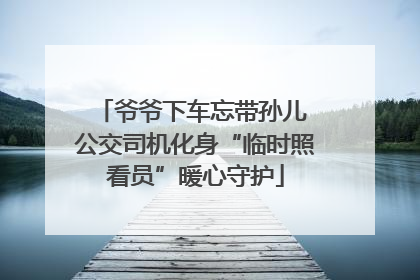爷爷下车忘带孙儿 公交司机化身“临时照看员”暖心守护
