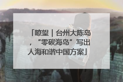 瞭望｜台州大陈岛，“零碳海岛”写出人海和谐中国方案