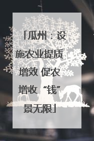 瓜州：设施农业提质增效 促农增收“钱”景无限