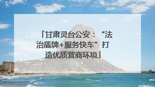 甘肃灵台公安：“法治盾牌+服务快车”打造优质营商环境