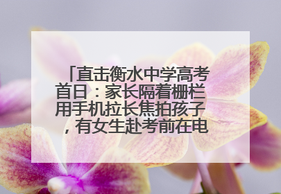 直击衡水中学高考首日：家长隔着栅栏用手机拉长焦拍孩子，有女生赴考前在电话亭与家人通话