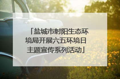 盐城市射阳生态环境局开展六五环境日主题宣传系列活动