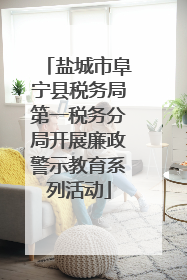 盐城市阜宁县税务局第一税务分局开展廉政警示教育系列活动