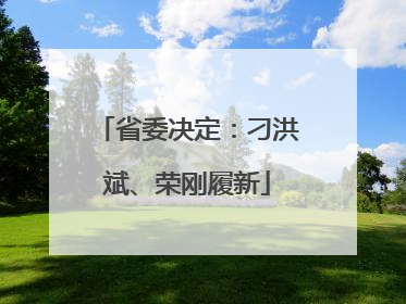 省委决定：刁洪斌、荣刚履新