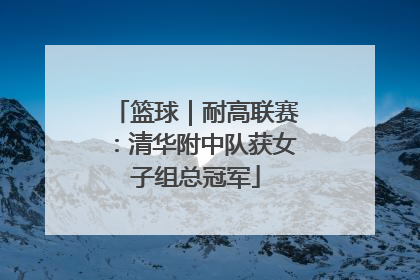 篮球｜耐高联赛：清华附中队获女子组总冠军