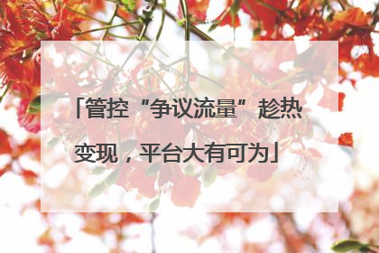 管控“争议流量”趁热变现，平台大有可为