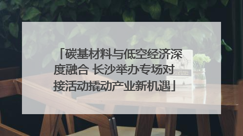 碳基材料与低空经济深度融合 长沙举办专场对接活动撬动产业新机遇