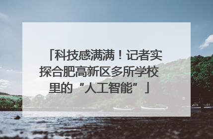 科技感满满！记者实探合肥高新区多所学校里的“人工智能”