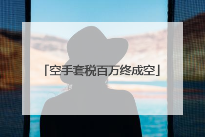 空手套税百万终成空
