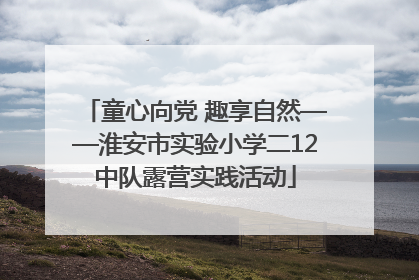 童心向党 趣享自然——淮安市实验小学二12中队露营实践活动
