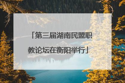 第三届湖南民盟职教论坛在衡阳举行