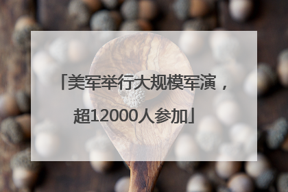 美军举行大规模军演，超12000人参加