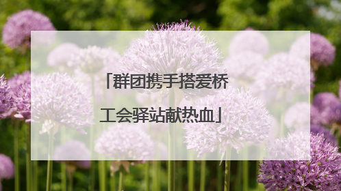 群团携手搭爱桥 工会驿站献热血
