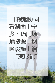 粮烟协同看湖南丨宁乡：巧用场地资源，烟区设施上演“变形记”