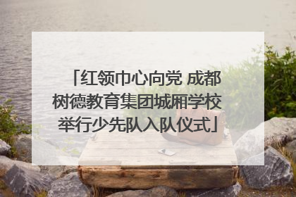 红领巾心向党 成都树德教育集团城厢学校举行少先队入队仪式