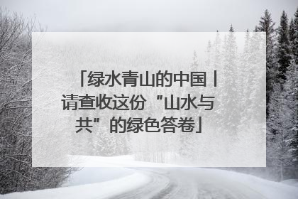 绿水青山的中国丨请查收这份“山水与共”的绿色答卷