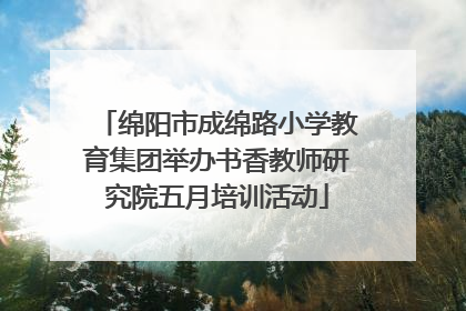 绵阳市成绵路小学教育集团举办书香教师研究院五月培训活动