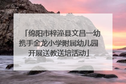 绵阳市梓潼县文昌一幼携手金龙小学附属幼儿园开展送教送培活动