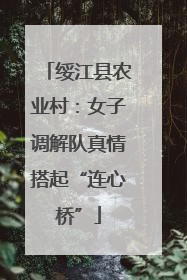 绥江县农业村：女子调解队真情搭起“连心桥”