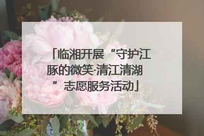 临湘开展“守护江豚的微笑·清江清湖”志愿服务活动