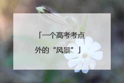 一个高考考点外的“风景”