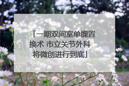 一期双间室单髁置换术 市立关节外科将微创进行到底