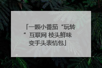 一颗小番茄“玩转”互联网 枝头鲜味变手头表情包