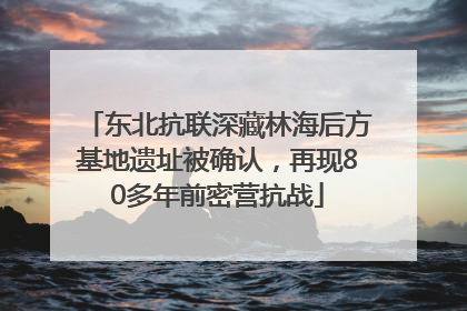 东北抗联深藏林海后方基地遗址被确认，再现80多年前密营抗战