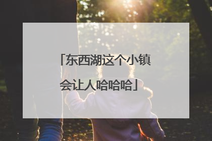 东西湖这个小镇会让人哈哈哈