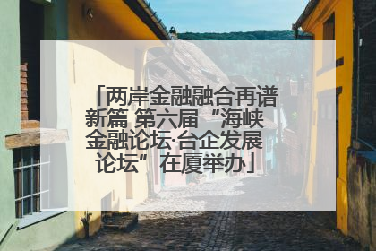 两岸金融融合再谱新篇 第六届“海峡金融论坛·台企发展论坛”在厦举办