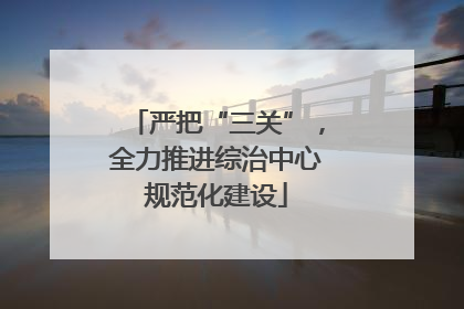 严把“三关”，全力推进综治中心规范化建设