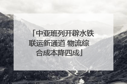中亚班列开辟水铁联运新通道 物流综合成本降四成