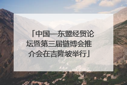 中国—东盟经贸论坛暨第三届链博会推介会在吉隆坡举行