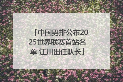 中国男排公布2025世界联赛首站名单 江川出任队长