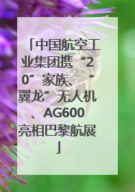 中国航空工业集团携“20”家族、“翼龙”无人机、AG600亮相巴黎航展