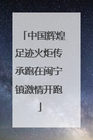 中国辉煌足迹火炬传承跑在闽宁镇激情开跑