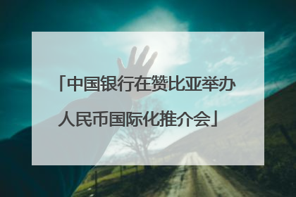 中国银行在赞比亚举办人民币国际化推介会