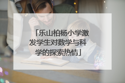 乐山柏杨小学激发学生对数学与科学的探索热情