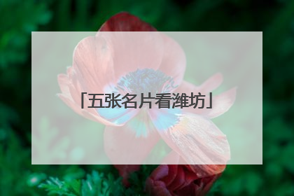 五张名片看潍坊