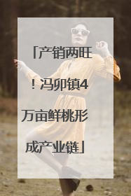 产销两旺！冯卯镇4万亩鲜桃形成产业链
