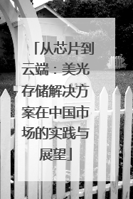 从芯片到云端：美光存储解决方案在中国市场的实践与展望
