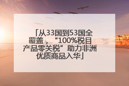 从33国到53国全覆盖，“100%税目产品零关税”助力非洲优质商品入华